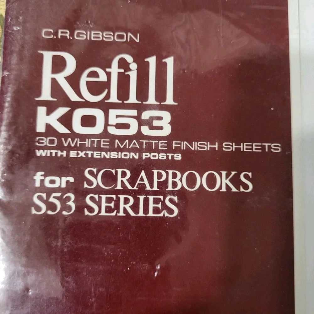 C.R.Gibson K053 Scrapbook Refill Pages 30 Archival Grade Matte White (60 pages)